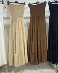 Brisaya - Elegante Strapless Maxi Dress