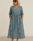 Gavessia - Midi jurk voor dames met een elegante casual print
