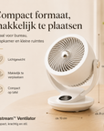 Airstream™ Ventilator | Stijl, Krachtige Wind & Luchtcirculatie