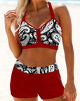Janette - Elegante hooggetailleerde geribbelde bikini