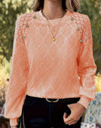 Gisellae - Blouse met Patroon en Lange Mouwen