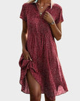 Janina - Elegante en comfortabele stippen midi-jurk