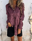 Linda - Suede look blouse