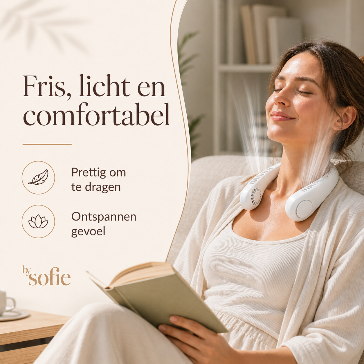 NekFan™ - Draagbare, oplaadbare nekventilator voor directe verkoeling!