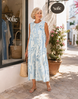 Ivy | Midi-jurk met bladprint