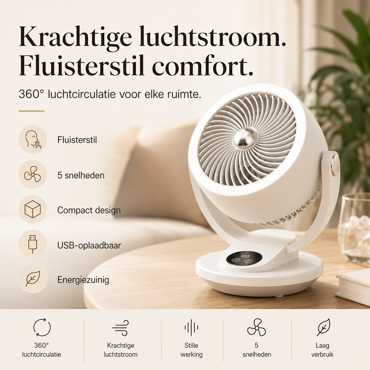 Airstream™ Ventilator | Stijl, Krachtige Wind &amp; Luchtcirculatie