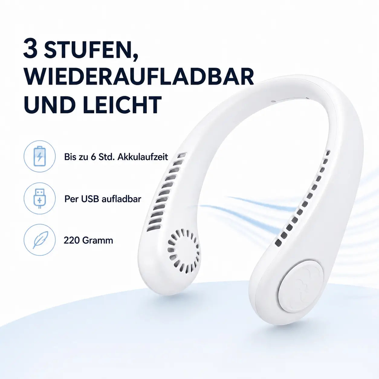 NekFan™ - Tragbarer Aufladbarer Nackenventilator für Direkte Kühlung!