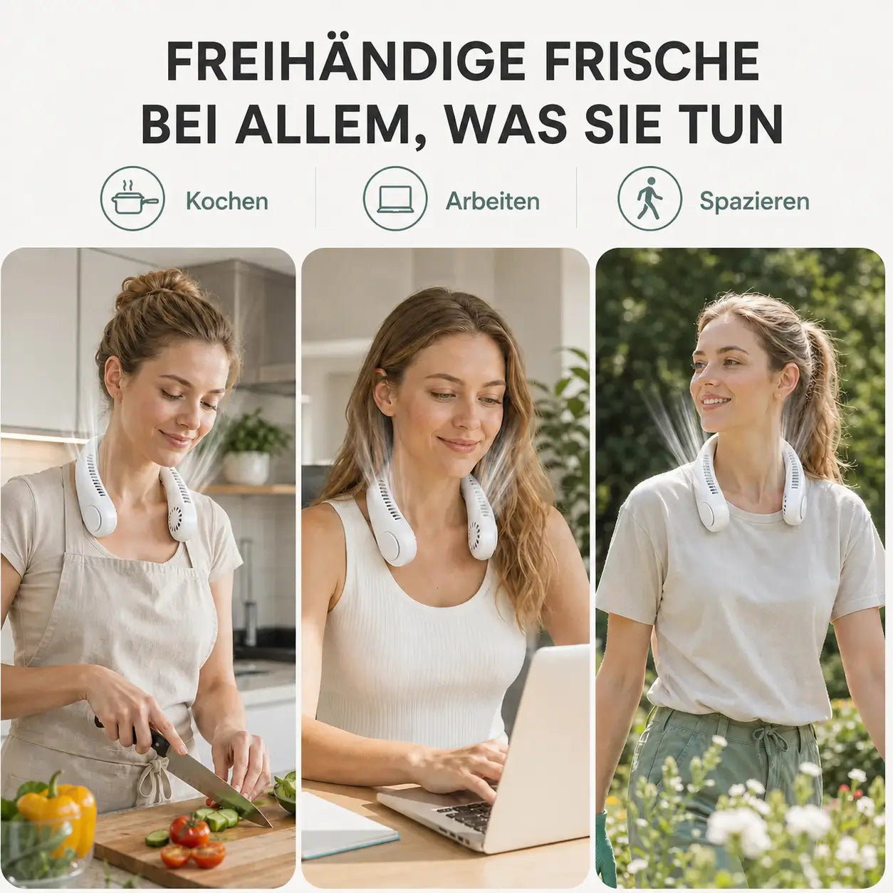 NekFan™ - Tragbarer Aufladbarer Nackenventilator für Direkte Kühlung!