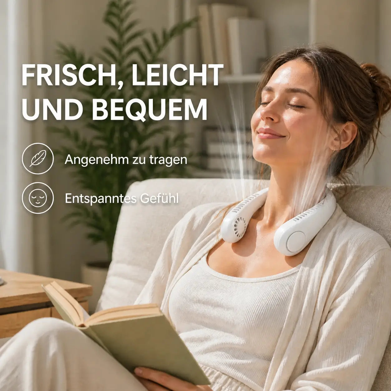 NekFan™ - Tragbarer Aufladbarer Nackenventilator für Direkte Kühlung!