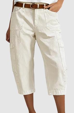Casual cargo-capri-broeken voor dames