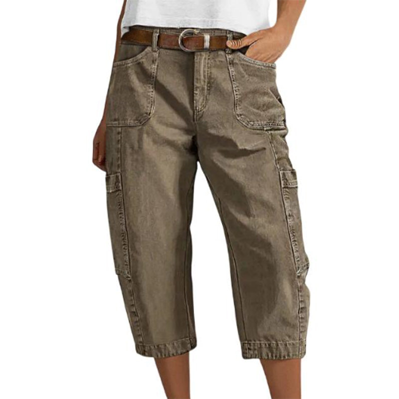 Casual cargo-capri-broeken voor dames