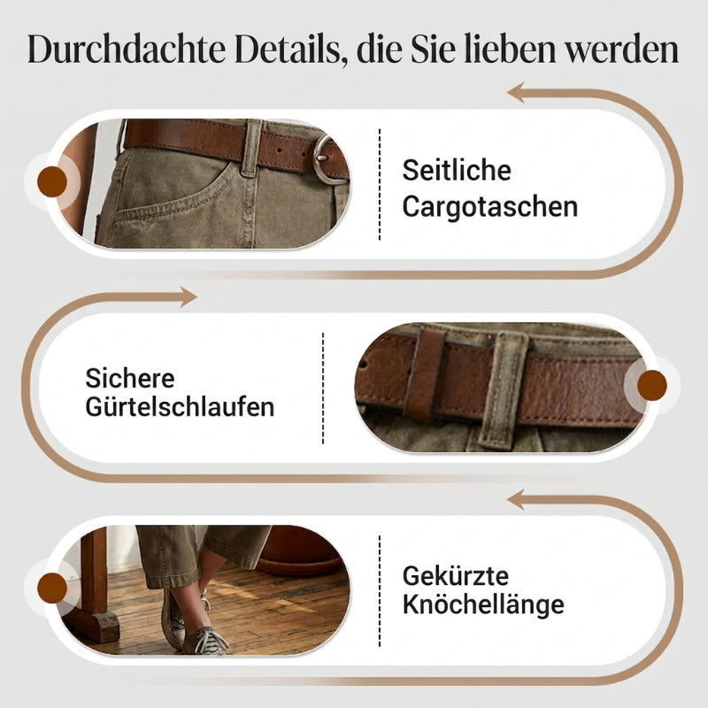 Casual cargo-capri-broeken voor dames