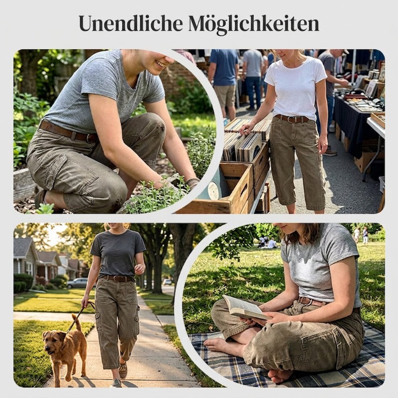 Casual cargo-capri-broeken voor dames